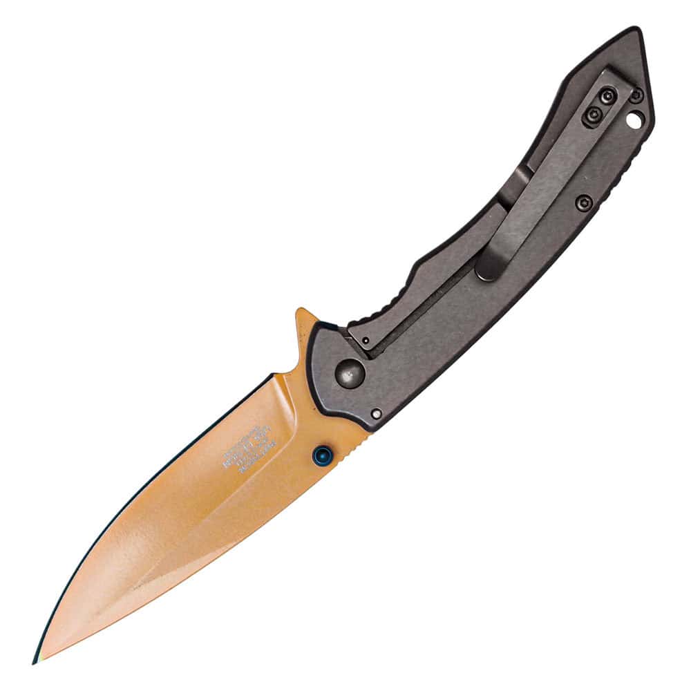 Assisted Open Folding Pocket Knife With Colored Blade 2 Assisted Open Folding Pocket Knife With Colored Blade - Image 2
