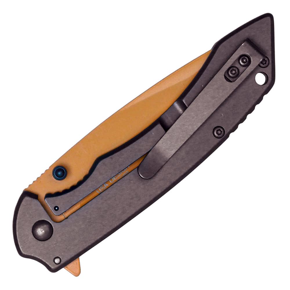 Assisted Open Folding Pocket Knife With Colored Blade 4 Assisted Open Folding Pocket Knife With Colored Blade - Image 4