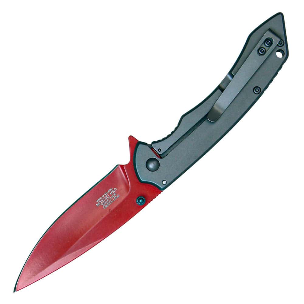 Assisted Open Folding Pocket Knife With Colored Blade 14 Assisted Open Folding Pocket Knife With Colored Blade - Image 14