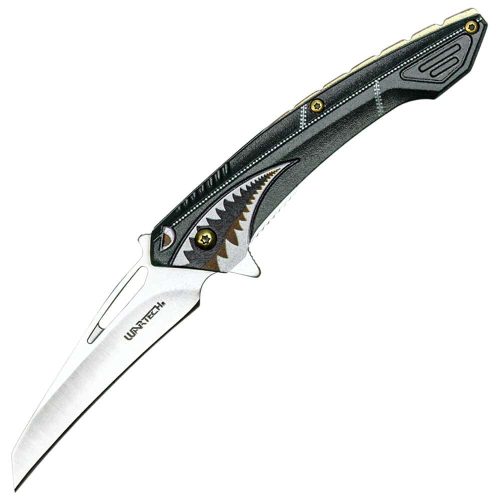 Assisted Open Folding Pocket Knife With Shark Design - Image 5